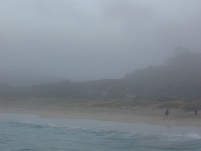 Beach photo, On a misty morning