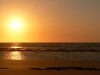 Sunset at low tide looking out to the ocean