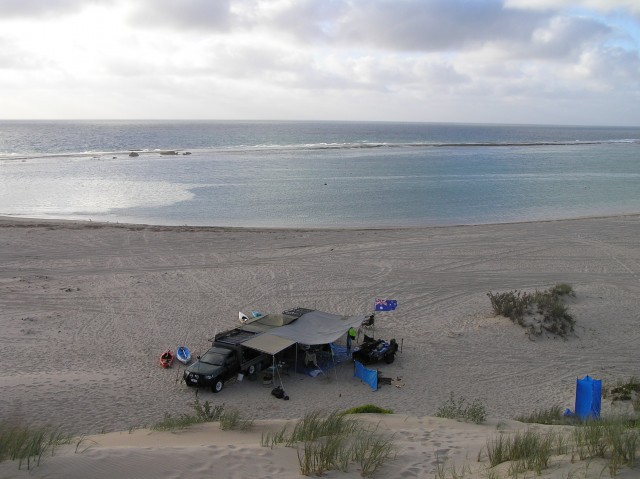 camping at luck bay  