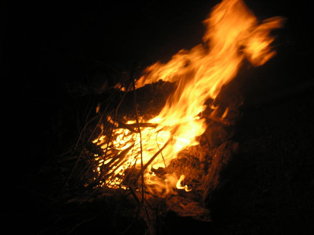 Camp Fire At Welly Dam