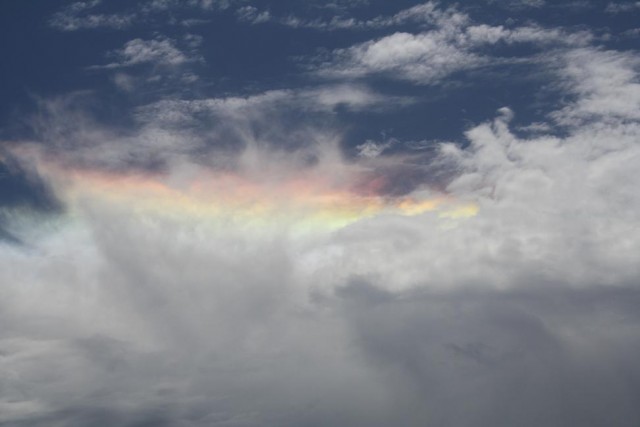 Fire rainbow closeup