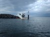 boat on the rocks at st kilda